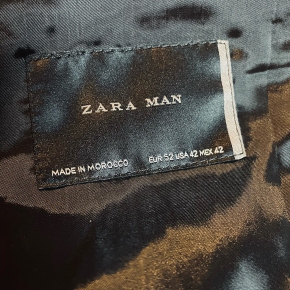 New Zara Men’s Black Sports Coat Size 42 - Picture 6 of 11